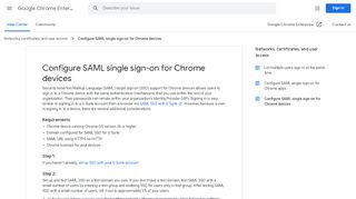 
                            11. Configure SAML single sign-on for Chrome devices - Google Support