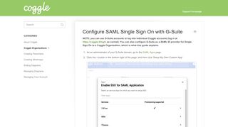 
                            13. Configure SAML Single Sign On with G-Suite - Coggle Knowledge ...