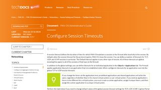 
                            2. Configure Session Timeouts - Palo Alto Networks