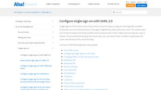 
                            13. Configure single sign-on with SAML 2.0 – Aha! Support