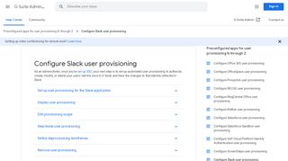 
                            10. Configure Slack user provisioning - G Suite Admin ... - Google Support