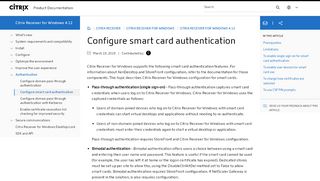 
                            2. Configure smart card authentication - Citrix Product Documentation