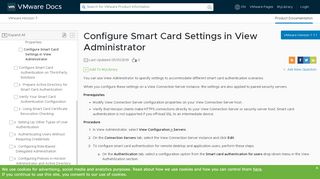 
                            8. Configure Smart Card Settings in View Administrator - VMware Docs