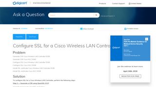 
                            9. Configure SSL for a Cisco Wireless LAN Controller 5508