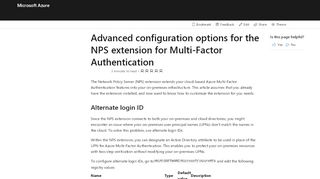 
                            6. Configure the Azure MFA NPS extension | Microsoft Docs