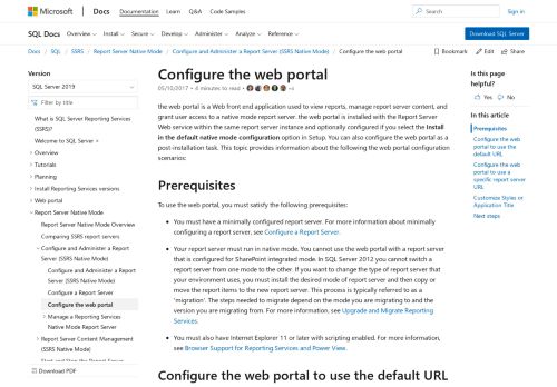 
                            6. Configure the web portal - SQL Server Reporting Services (SSRS ...