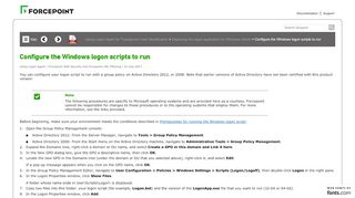 
                            12. Configure the Windows logon scripts to run - Forcepoint