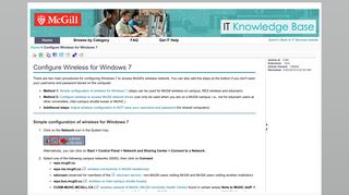 
                            10. Configure Wireless for Windows 7 - McGill University