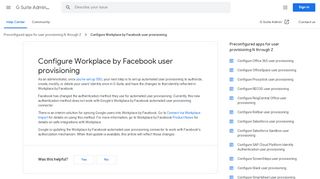 
                            6. Configure Workplace by Facebook user provisioning - G Suite Admin ...