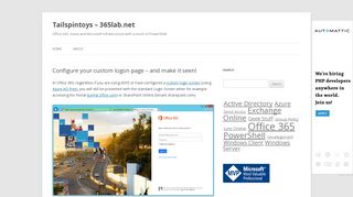 
                            3. Configure your custom logon page – and make it seen! | Tailspintoys ...