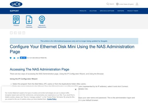 
                            7. Configure Your Ethernet Disk Mini Using the NAS ... - LaCie