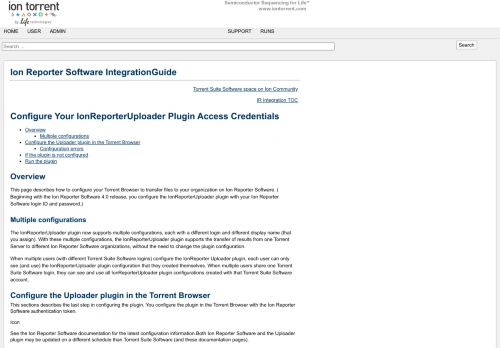 
                            12. Configure Your IonReporterUploader Plugin Access Credentials