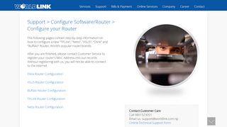 
                            2. Configure your Router - WorldLink