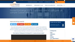 
                            10. Configurer un accès Outlook Web App pour vos utilisateurs | Openhost