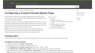 
                            1. Configuring a Custom-Hosted Splash Page - Cisco Meraki