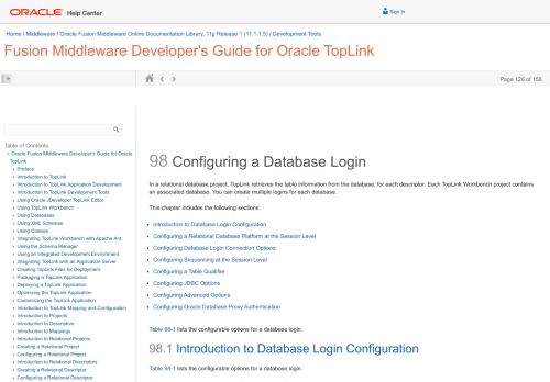 
                            5. Configuring a Database Login - Oracle Docs