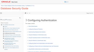 
                            8. Configuring Authentication - Oracle Docs