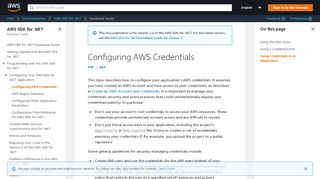 
                            9. Configuring AWS Credentials - AWS SDK for .NET