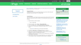 
                            4. Configuring: Connecting to your iPage hosting account from within ...