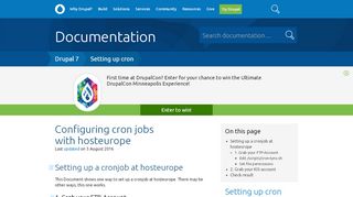 
                            6. Configuring cron jobs with hosteurope | Drupal 7 guide on Drupal.org
