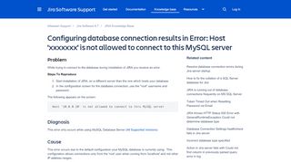 
                            9. Configuring database connection results in Error: Host 'xxxxxxx' is not ...