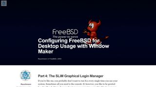 
                            11. Configuring FreeBSD for Desktop Usage with Window Maker ~ Page 4 ...