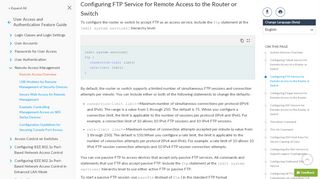 
                            8. Configuring FTP Service for Remote Access to the Router or Switch ...