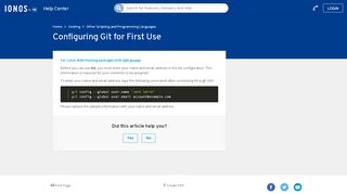 
                            6. Configuring Git for First Use - 1&1 IONOS Help
