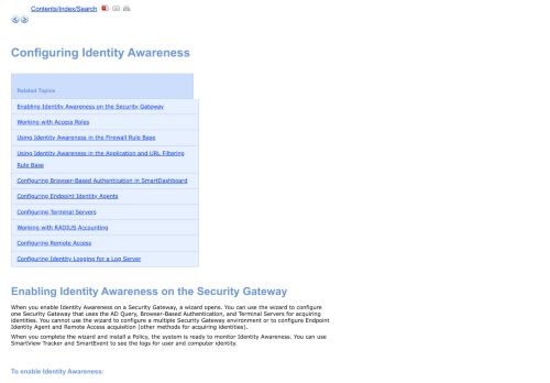 
                            4. Configuring Identity Awareness - United States - English - Check Point ...