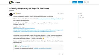 
                            8. Configuring Instagram login for Discourse - support - Discourse Meta