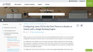 
                            11. Configuring Junos OS for the First Time on a ... - Juniper Networks