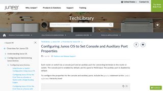 
                            9. Configuring Junos OS to Set Console and Auxiliary Port Properties ...