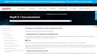 
                            8. Configuring Kerberos User Authentication - MapR