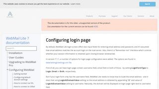 
                            1. Configuring login page - WebMail Lite documentation - AfterLogic