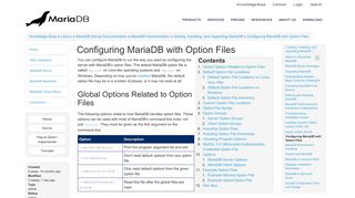 
                            6. Configuring MariaDB with Option Files - MariaDB Knowledge Base