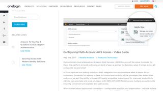 
                            7. Configuring Multi-Account AWS Access - Video Guide - OneLogin