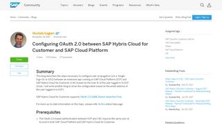 
                            2. Configuring OAuth 2.0 between SAP Hybris Cloud for Customer and ...