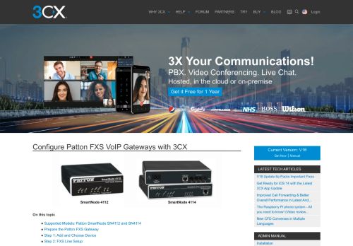 
                            3. Configuring Patton SmartNode - Analog 2 and 4 Port FXS VoIP ... - 3CX