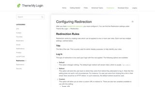 
                            1. Configuring Redirection - Theme My Login Documentation