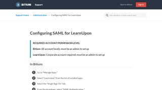 
                            10. Configuring SAML for LearnUpon — Bitium Support