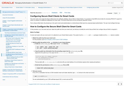 
                            8. Configuring Secure Shell Clients for Smart Cards - Managing ...