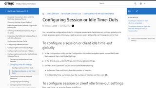 
                            1. Configuring Session or Idle Time-Outs - Citrix Product Documentation