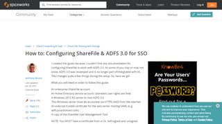 
                            6. Configuring ShareFile & ADFS 3.0 for SSO - Citrix Forum - Spiceworks