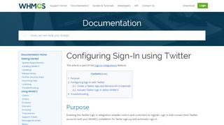
                            10. Configuring Sign-In using Twitter - WHMCS Documentation
