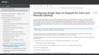 
                            3. Configuring Single Sign-on Support for Citrix and Remote Desktop ...