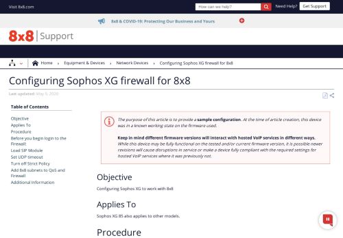 
                            12. Configuring Sophos XG firewall for 8x8 - 8x8 Support