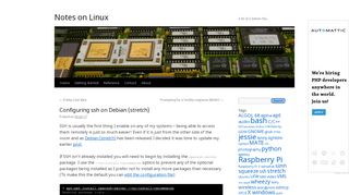 
                            3. Configuring ssh on Debian (stretch) | Notes on Linux