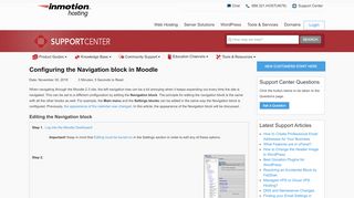 
                            2. Configuring the Navigation block in Moodle | InMotion Hosting