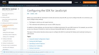 
                            2. Configuring the SDK for JavaScript - AWS SDK for JavaScript