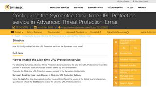 
                            5. Configuring the Symantec Click-time URL Protection service in ...